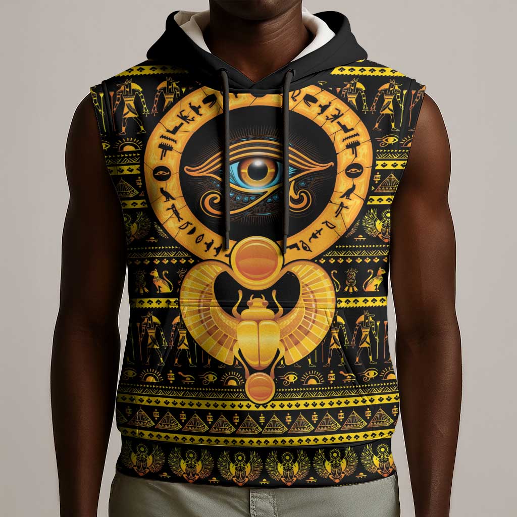 Egyptian God of The Sun Eye of Ra Sleeveless Hoodie - African Pride