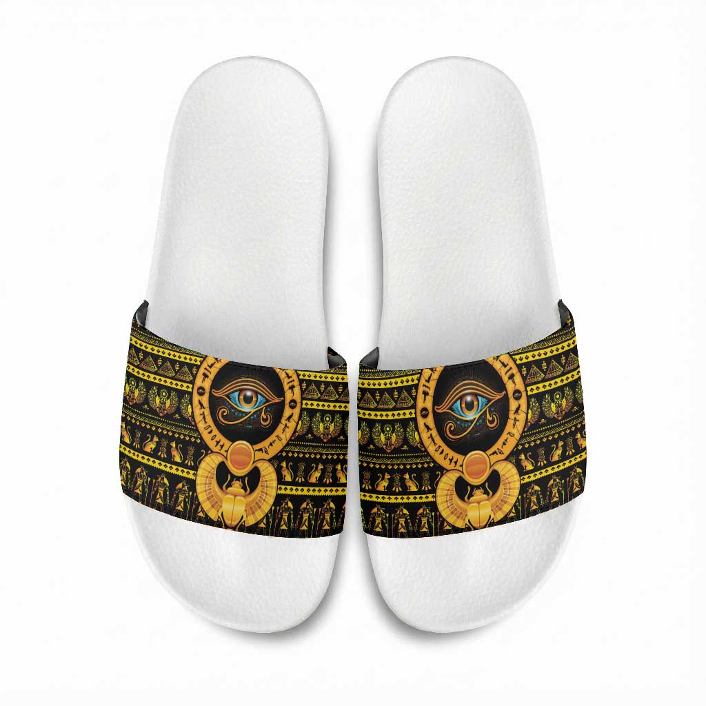 Egyptian God of The Sun Eye of Ra Slide Sandals