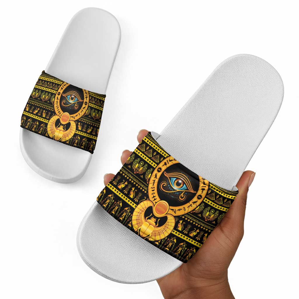Egyptian God of The Sun Eye of Ra Slide Sandals