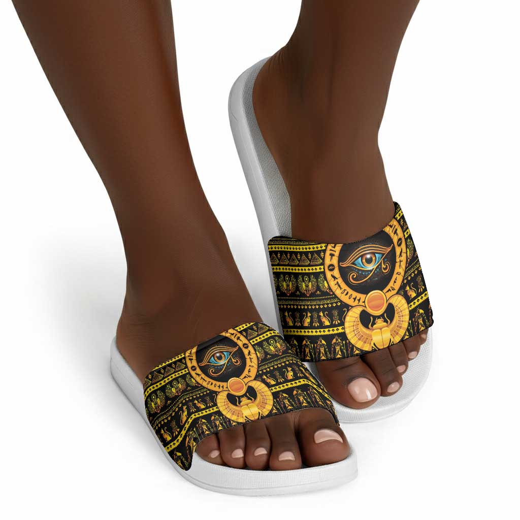 Egyptian God of The Sun Eye of Ra Slide Sandals