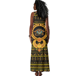 Egyptian God of The Sun Eye of Ra Tank Maxi Dress