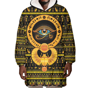 Egyptian God of The Sun Eye of Ra Wearable Blanket Hoodie