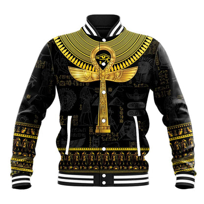 The Ankh Egyptian Hieroglyphs Baseball Jacket