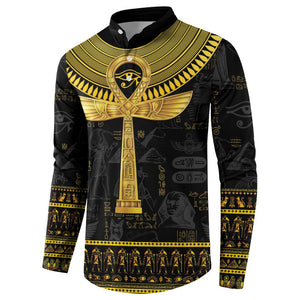 The Ankh Egyptian Hieroglyphs Button Sweatshirt