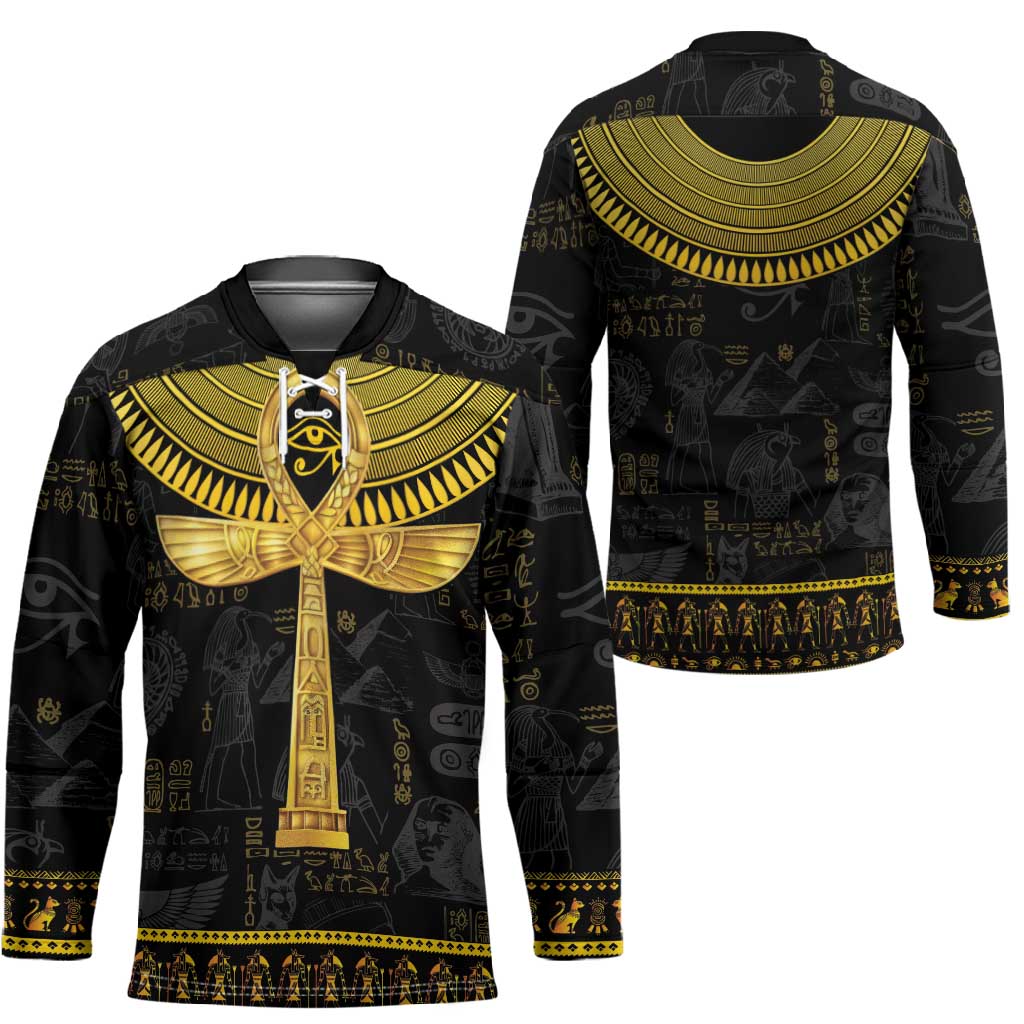 The Ankh Egyptian Hieroglyphs Hockey Jersey