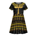 The Ankh Egyptian Hieroglyphs Kid Short Sleeve Dress
