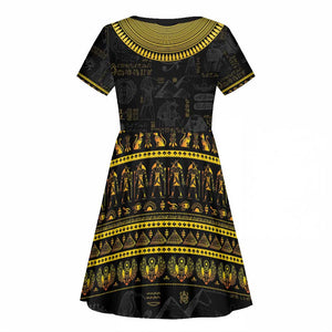 The Ankh Egyptian Hieroglyphs Kid Short Sleeve Dress