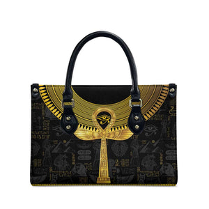 The Ankh Egyptian Hieroglyphs Leather Bag