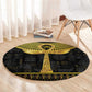The Ankh Egyptian Hieroglyphs Round Carpet