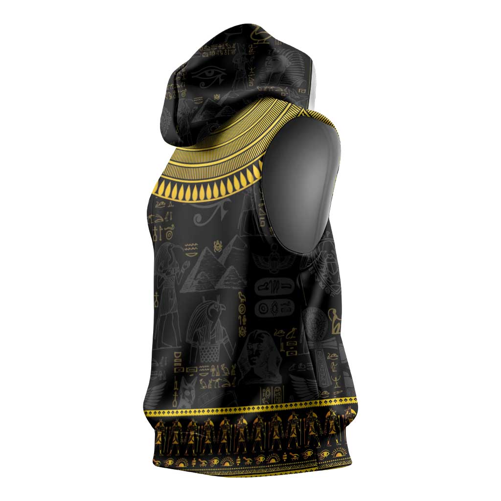 The Ankh Egyptian Hieroglyphs Sleeveless Hoodie - African Pride