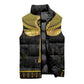 The Ankh Egyptian Hieroglyphs Sleeveless Puffer Jacket