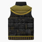 The Ankh Egyptian Hieroglyphs Sleeveless Puffer Jacket