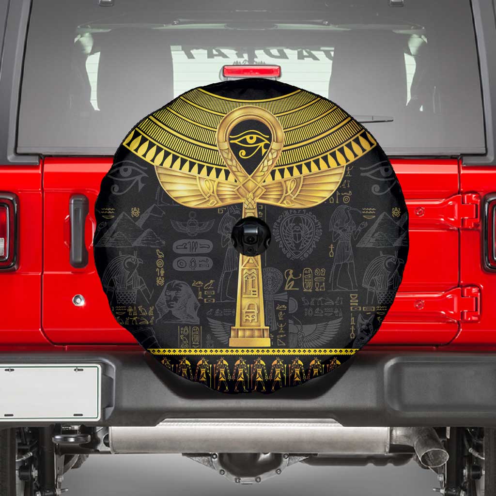 The Ankh Egyptian Hieroglyphs Spare Tire Cover