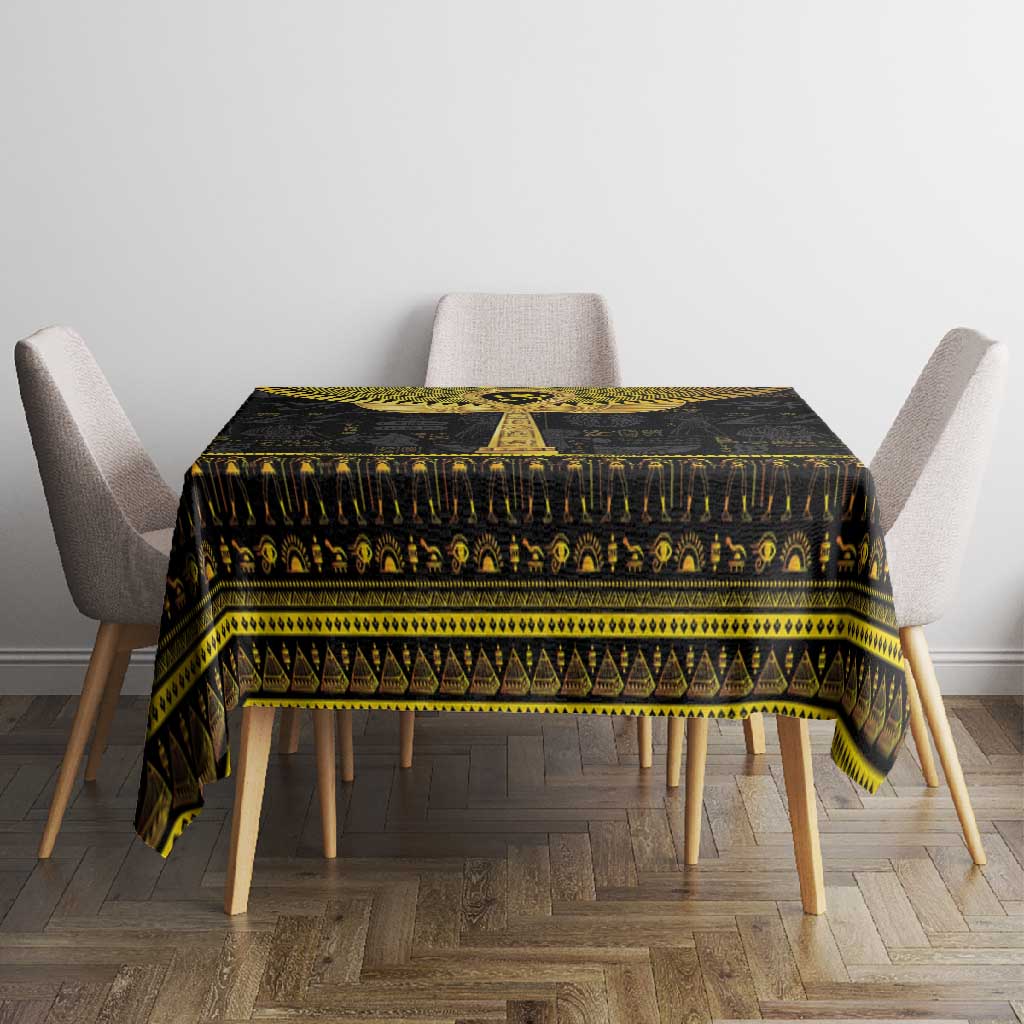 The Ankh Egyptian Hieroglyphs Tablecloth