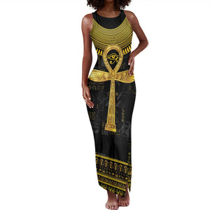 The Ankh Egyptian Hieroglyphs Tank Maxi Dress