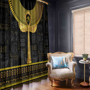 The Ankh Egyptian Hieroglyphs Window Curtain