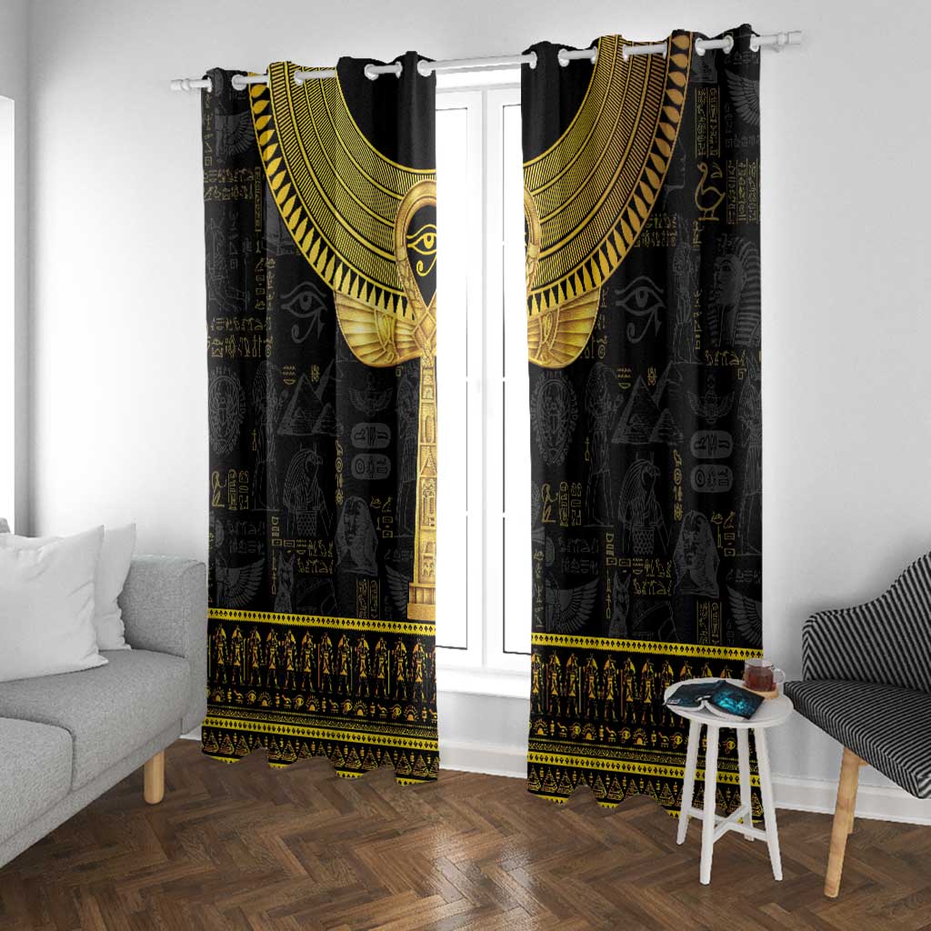The Ankh Egyptian Hieroglyphs Window Curtain