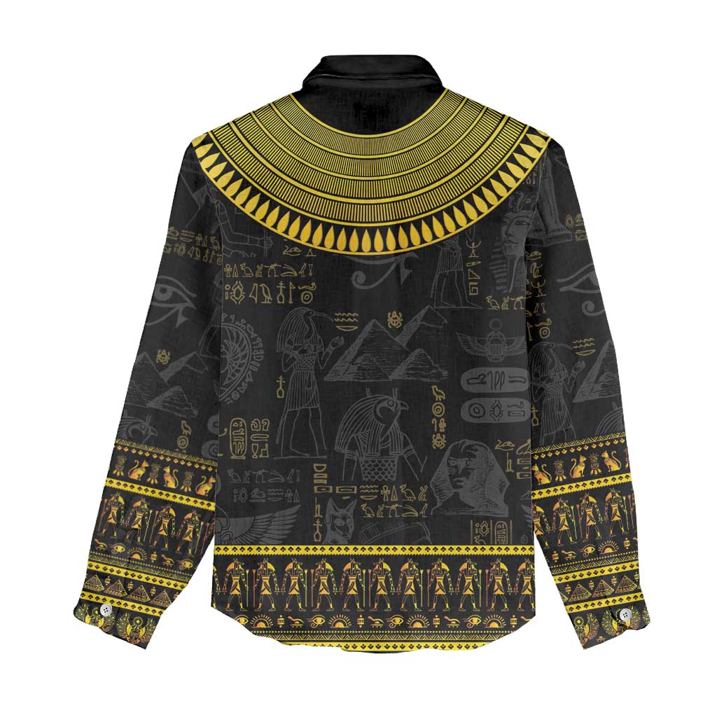 The Ankh Egyptian Hieroglyphs Women Casual Shirt LT9