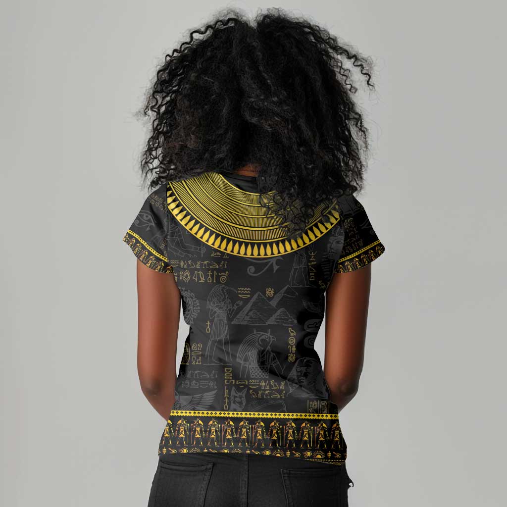 The Ankh Egyptian Hieroglyphs Women V-Neck T-Shirt