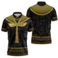 The Ankh Egyptian Hieroglyphs Zipper Polo Shirt