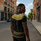 The Ankh Egyptian Hieroglyphs Zipper Polo Shirt