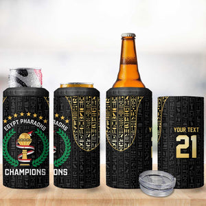 Custom Egypt Pharaohs 4 in 1 Can Cooler Tumbler African Football Champions 2025