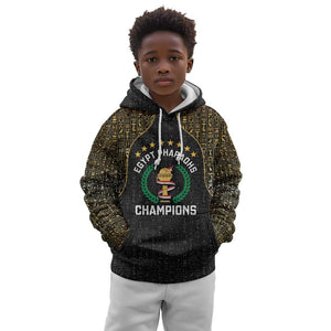 Custom Egypt Pharaohs Kid Hoodie African Football Champions 2025