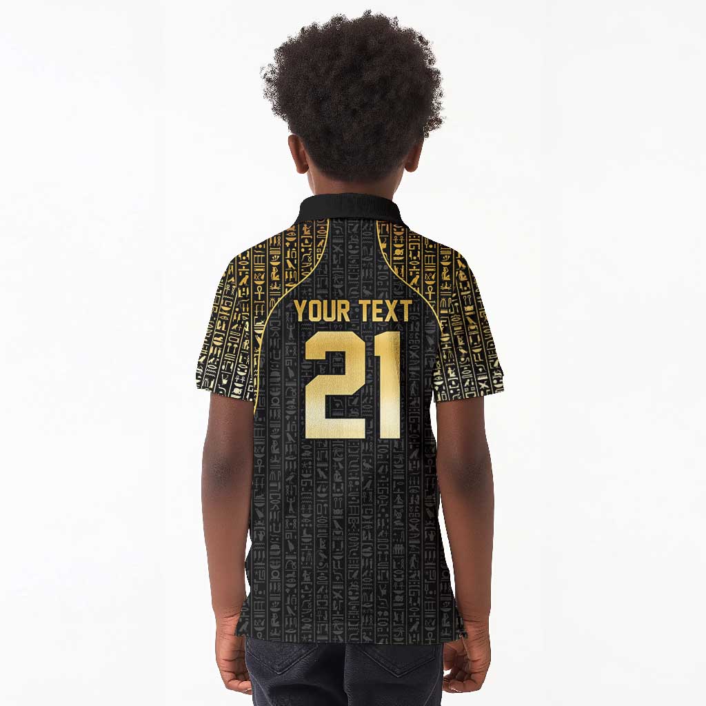 Custom Egypt Pharaohs Kid Polo Shirt African Football Champions 2025