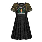 Custom Egypt Pharaohs Kid Short Sleeve Dress African Football Champions 2025