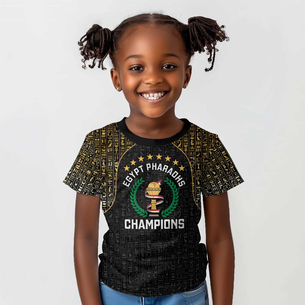 Custom Egypt Pharaohs Kid T shirt African Football Champions 2025