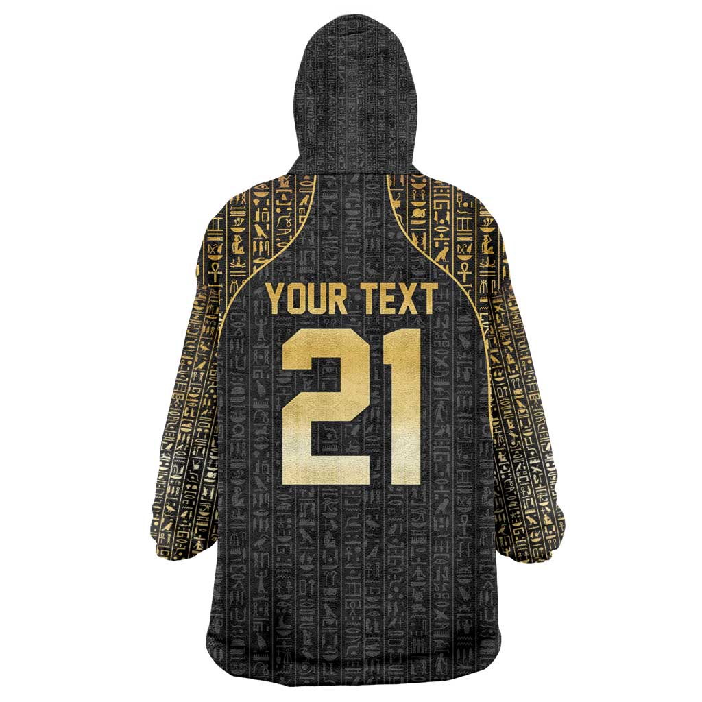 Custom Egypt Pharaohs Kid Wearable Blanket Hoodie African Football Champions 2025