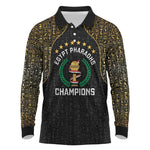 Custom Egypt Pharaohs Long Sleeve Polo Shirt African Football Champions 2025