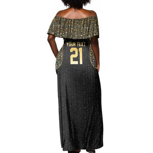Custom Egypt Pharaohs Off Shoulder Maxi Dress African Football Champions 2025