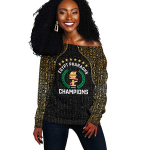 Custom Egypt Pharaohs Off Shoulder Sweater African Football Champions 2025