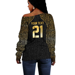 Custom Egypt Pharaohs Off Shoulder Sweater African Football Champions 2025