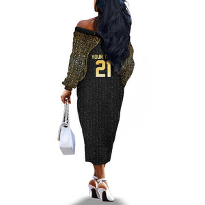 Custom Egypt Pharaohs Off The Shoulder Long Sleeve Dress African Football Champions 2025