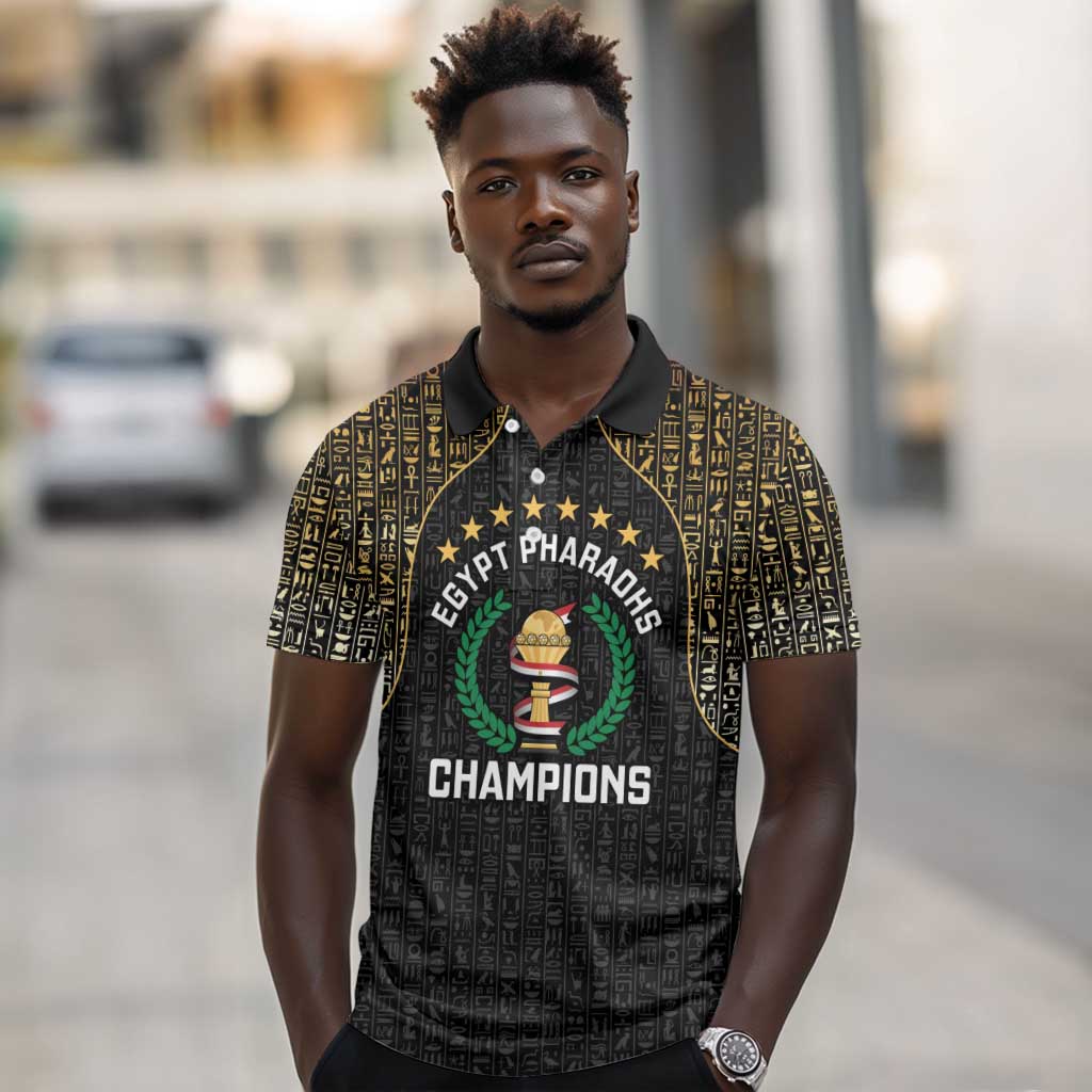Custom Egypt Pharaohs Polo Shirt African Football Champions 2025