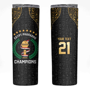 Custom Egypt Pharaohs Skinny Tumbler African Football Champions 2025