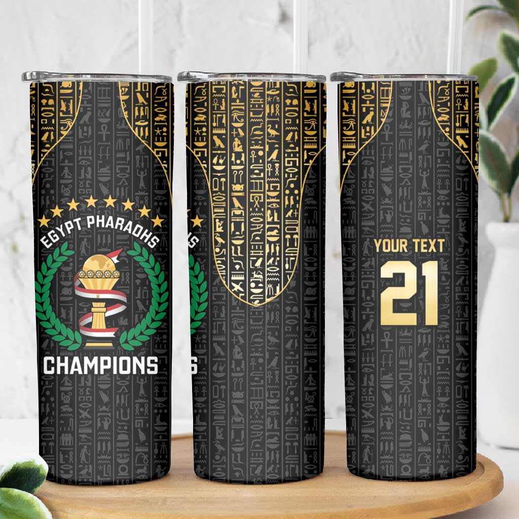 Custom Egypt Pharaohs Skinny Tumbler African Football Champions 2025