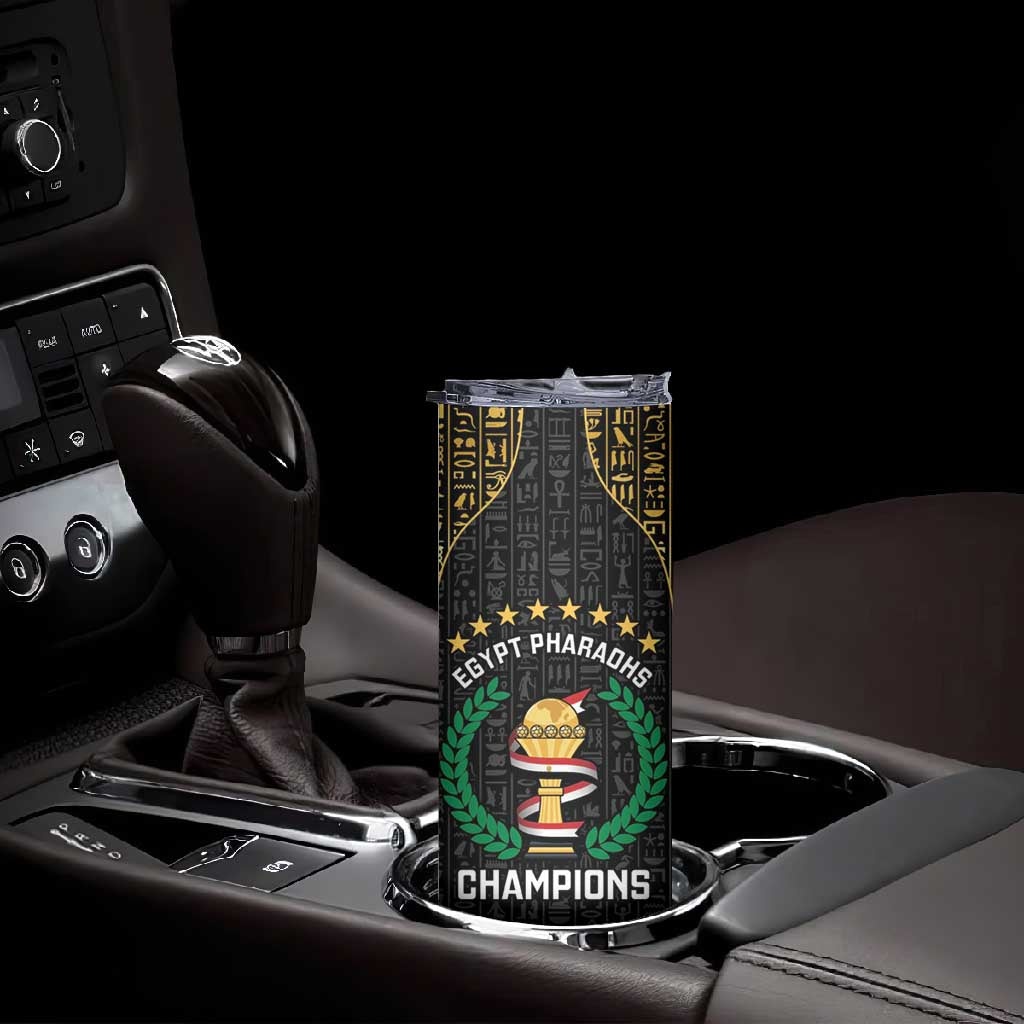 Custom Egypt Pharaohs Skinny Tumbler African Football Champions 2025