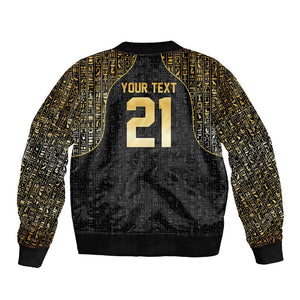 Custom Egypt Pharaohs Sleeve Zip Bomber Jacket African Football Champions 2025