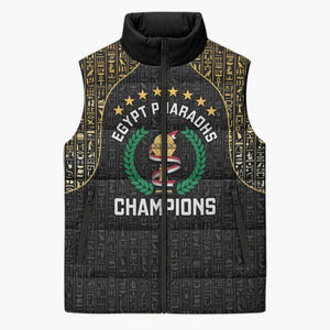 Custom Egypt Pharaohs Sleeveless Puffer Jacket African Football Champions 2025