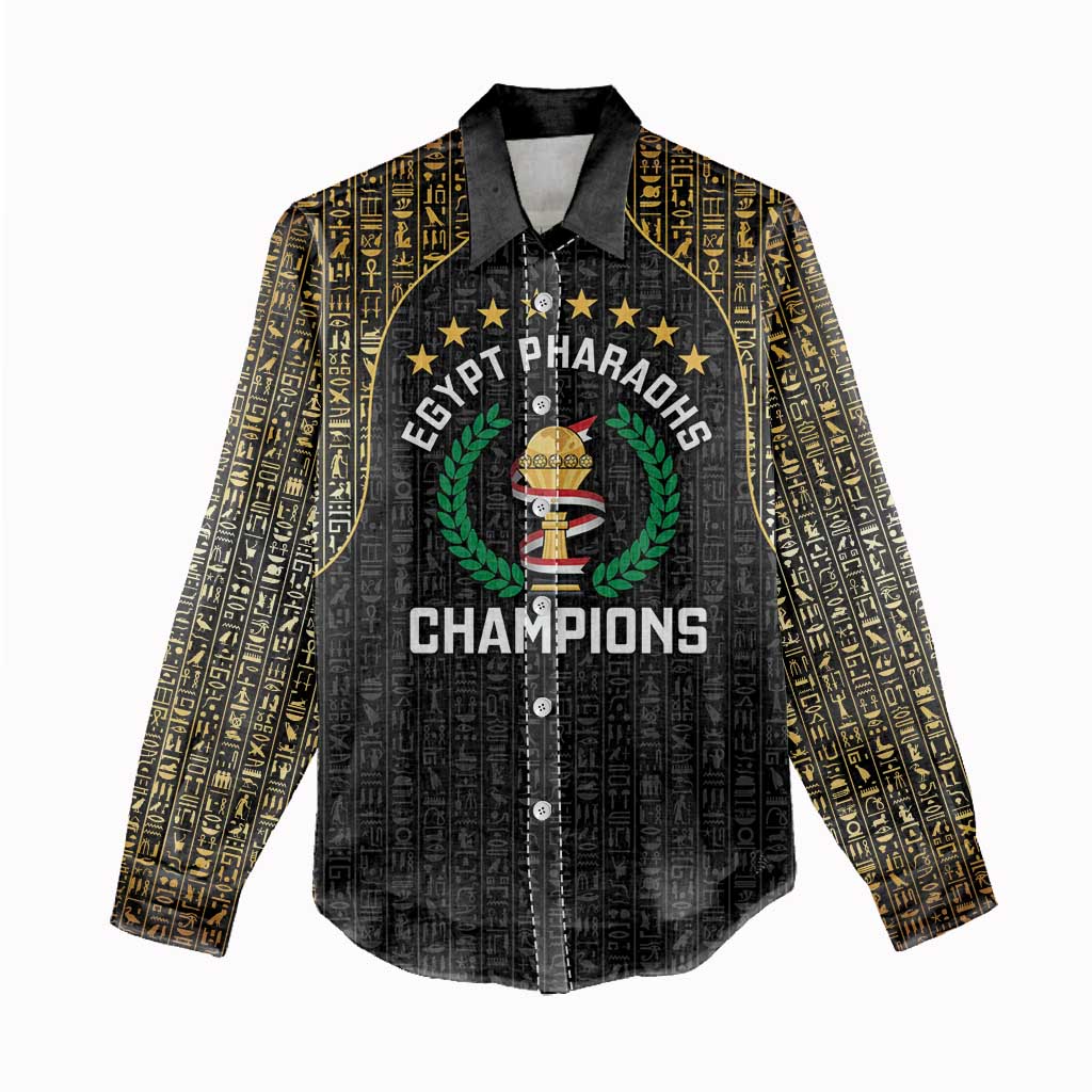 Custom Egypt Pharaohs Women Casual Shirt African Football Champions 2025