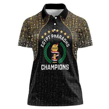 Custom Egypt Pharaohs Women Polo Shirt African Football Champions 2025