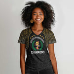 Custom Egypt Pharaohs Women V-Neck T-Shirt African Football Champions 2025