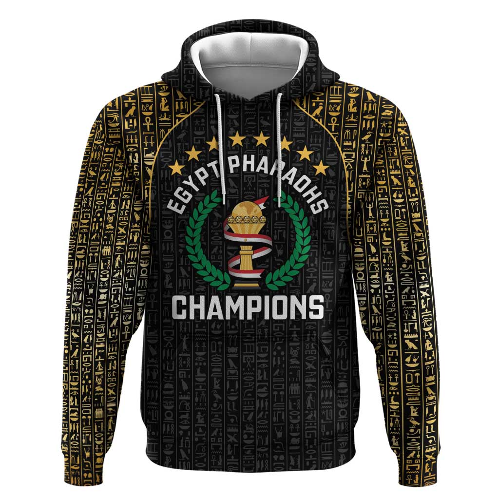 Custom Egypt Pharaohs Zip Hoodie African Football Champions 2025