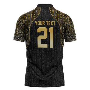 Custom Egypt Pharaohs Zipper Polo Shirt African Football Champions 2025