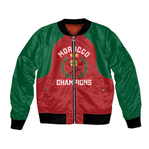 Custom Morocco Atlas Lions Bomber Jacket African Football Champions 2025