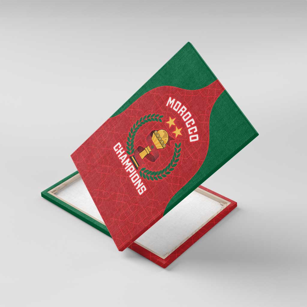 Morocco Atlas Lions Canvas Wall Art African Football Champions 2025