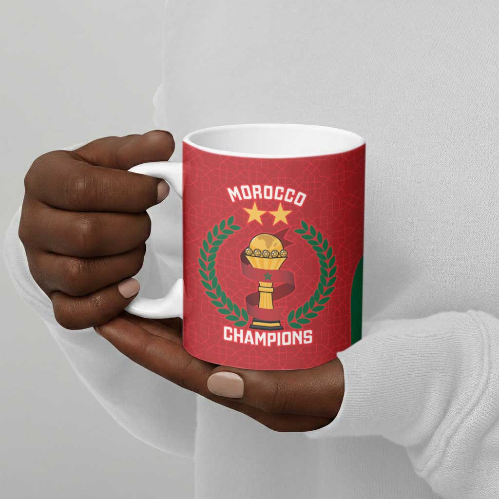 Custom Morocco Atlas Lions Ceramic Mug African Football Champions 2025